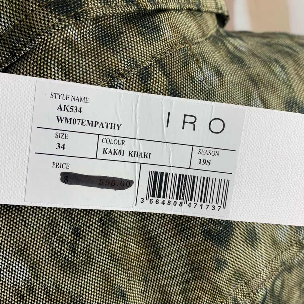 NEW IRO Empathy Leopard Oversized Jean Jacket - Picture 9 of 13